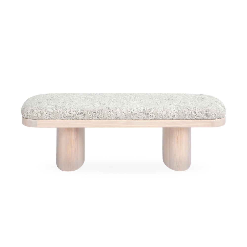Ollie Upholstered Bench (48"-57") - Neutral Floral / 48"