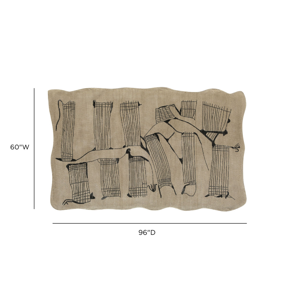 Mezzo Natural Hand Tufted Wool Area Rug 5'X8'