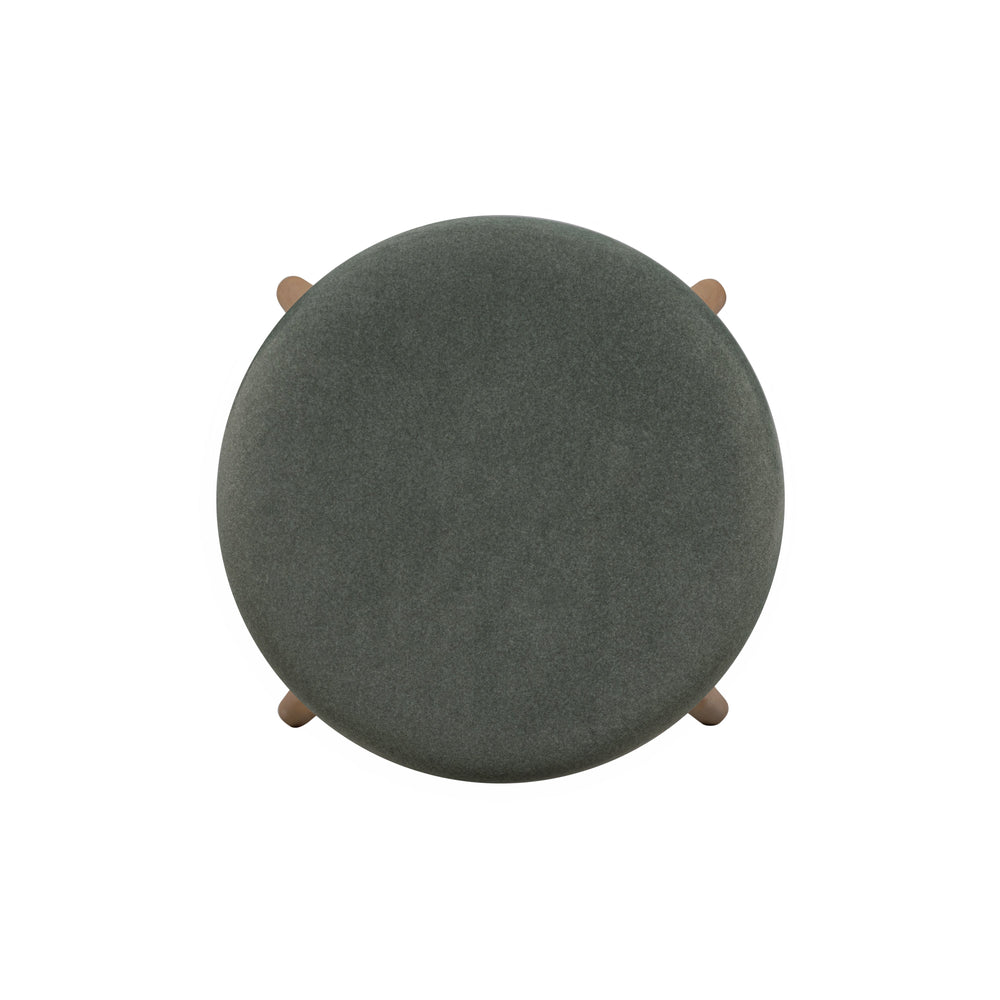 Oodle Green Performance Vegan Mohair Bar Stool - Light Walnut