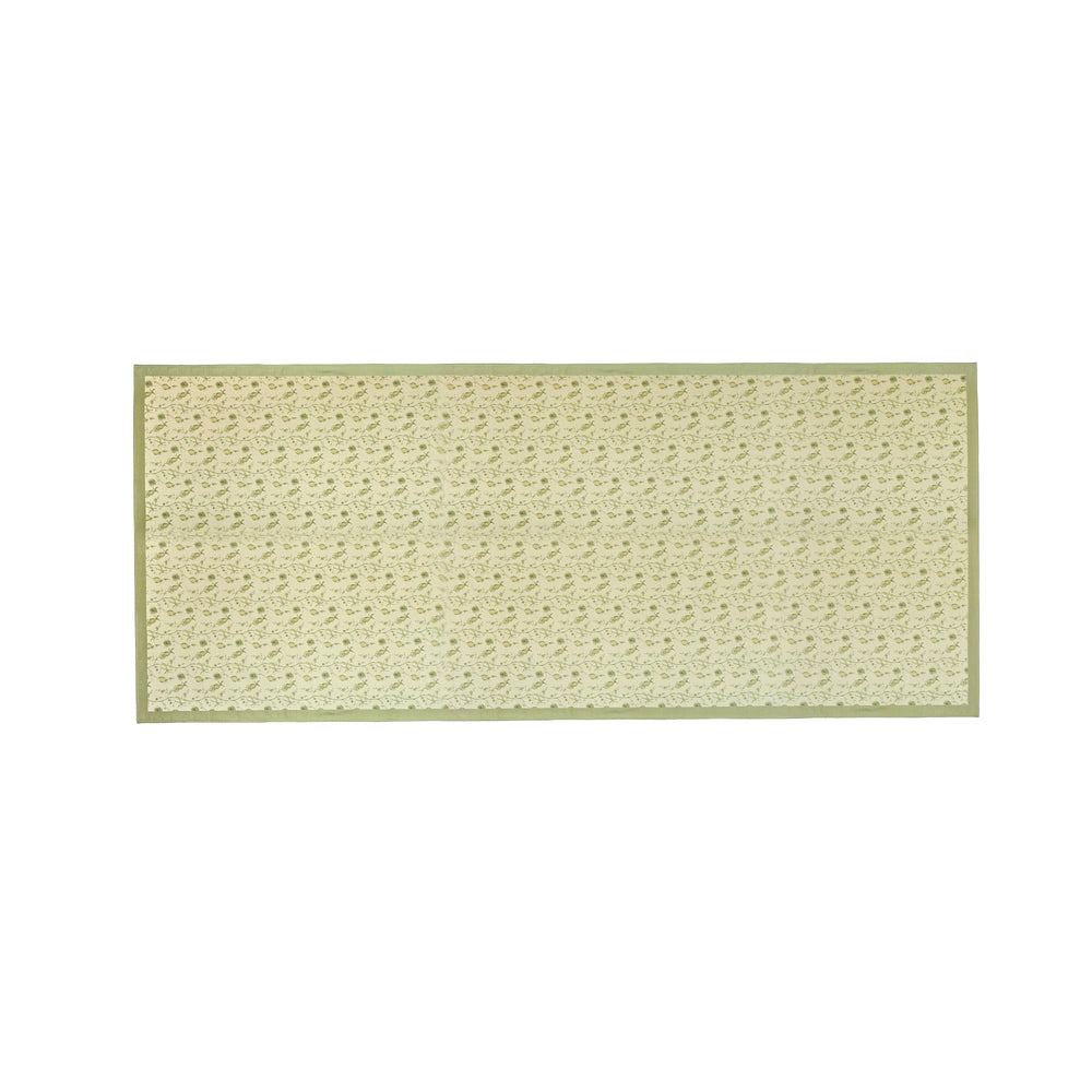 Dolce Olive Green Natural Cotton Table Cloth - 70" x 160"