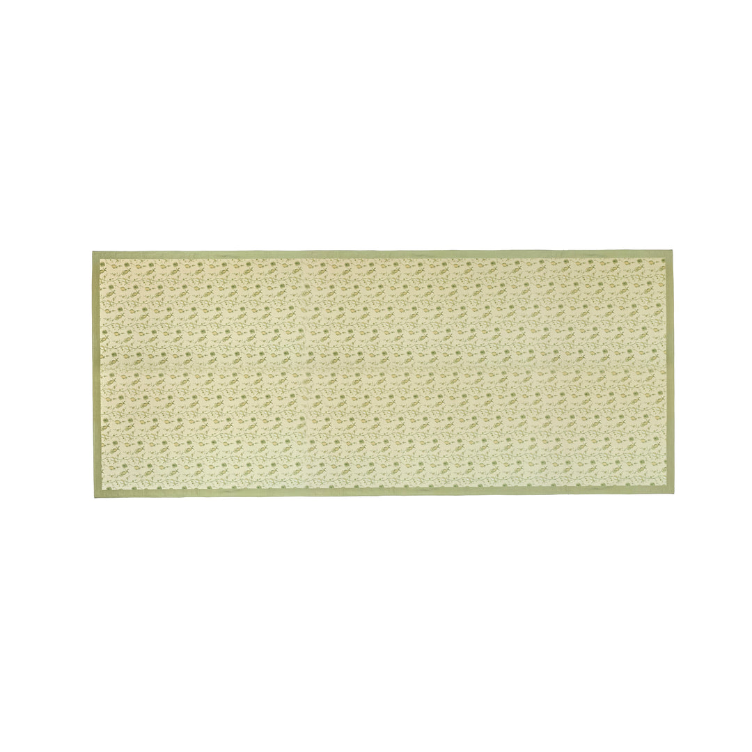 Dolce Olive Green Natural Cotton Table Cloth - 70" x 160"