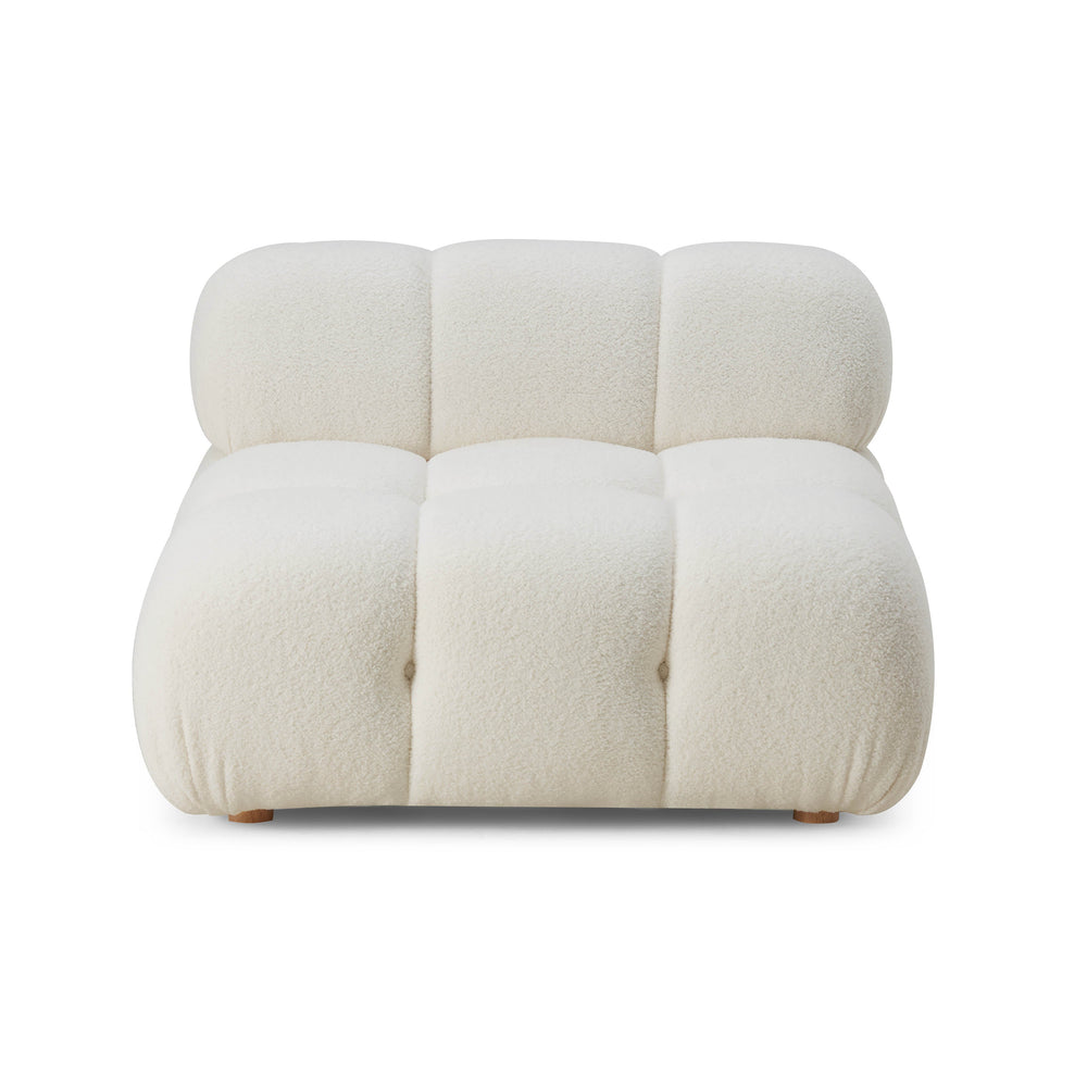 Calliope Performance Modular Armless Chair - Cream