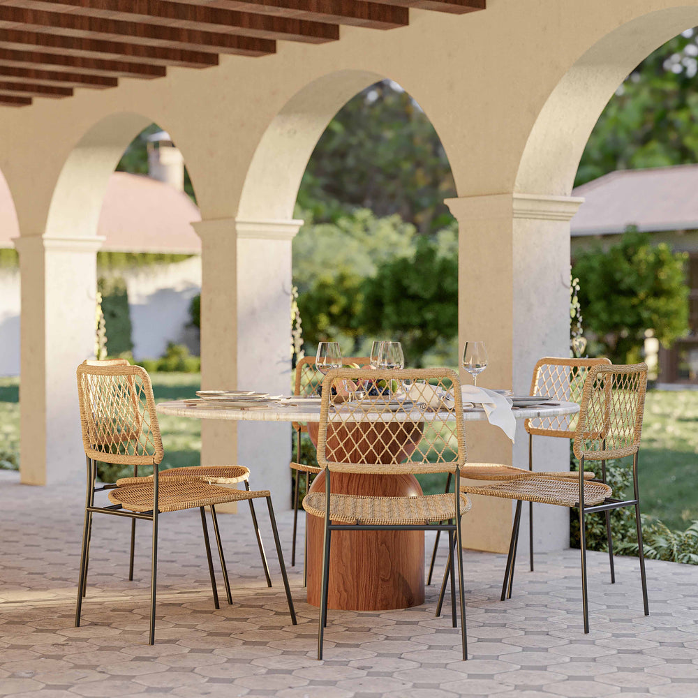 Cynthia 54" Concrete Indoor/Outdoor Dining Table