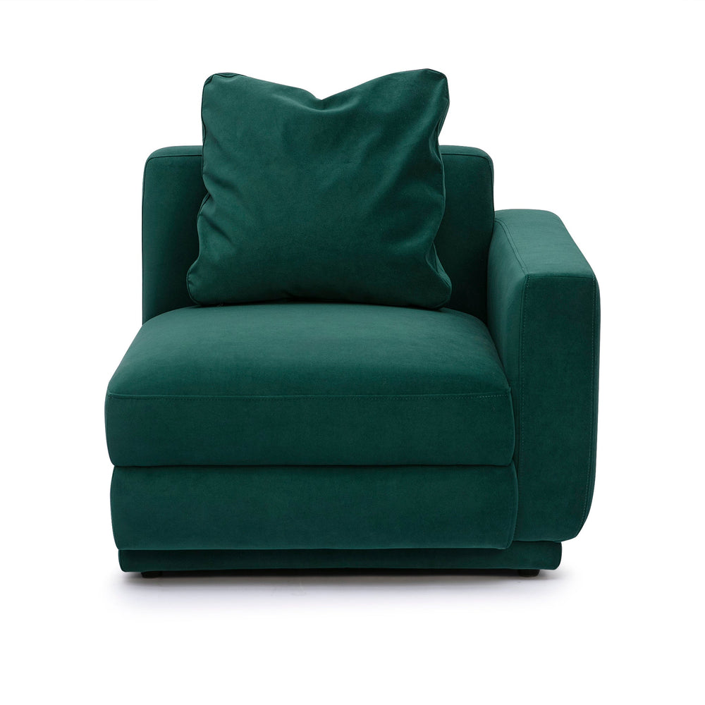 Perry Modular Corner Chair - Deep Green / RAF
