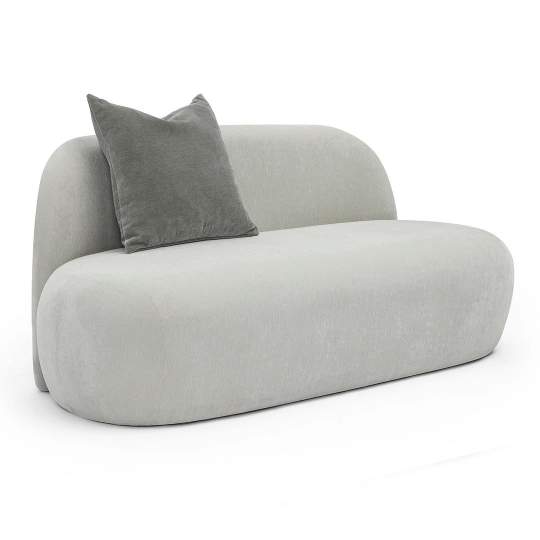 Carraway 59" Light Grey Upcycled Chenille Loveseat