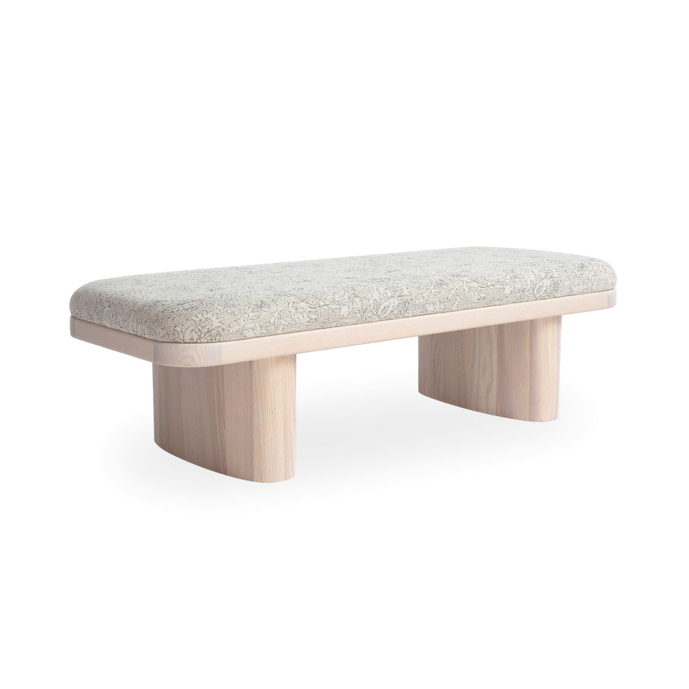 Ollie Upholstered Bench (48"-57") - Neutral Floral / 57"