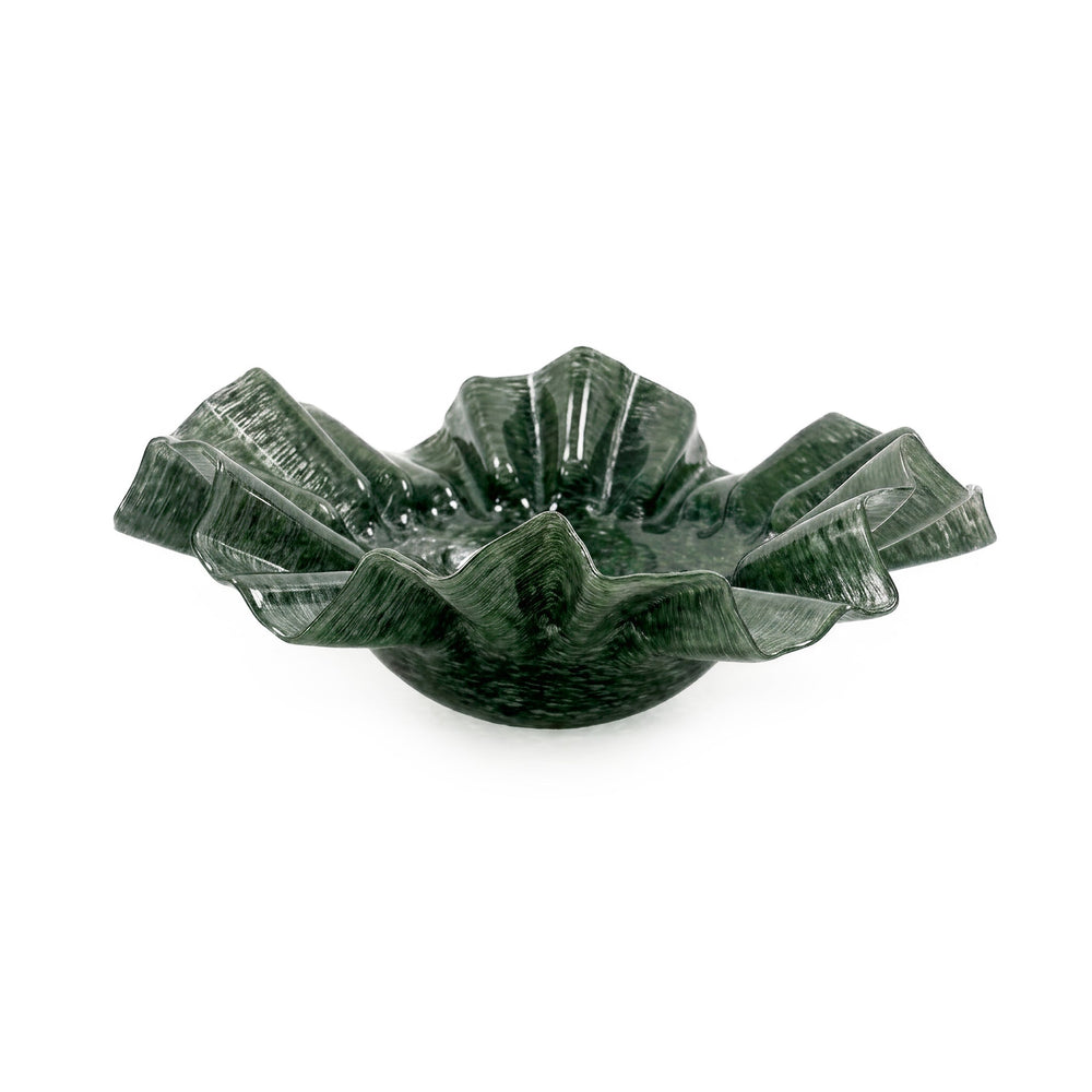 Col Green Glass Bowl (9"-11") - 11"