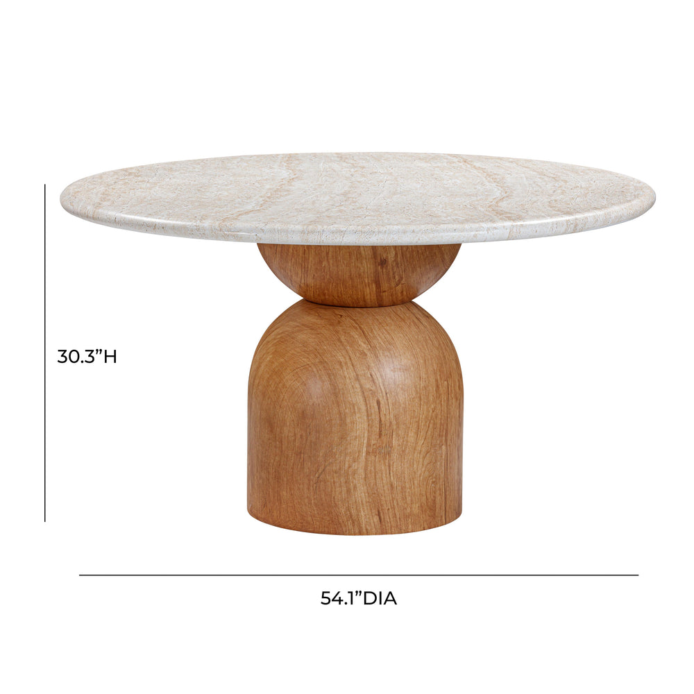 Cynthia 54" Concrete Indoor/Outdoor Dining Table
