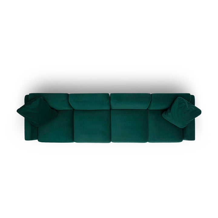 Perry Modular Sofa (96"-124") - Deep Green / 124"