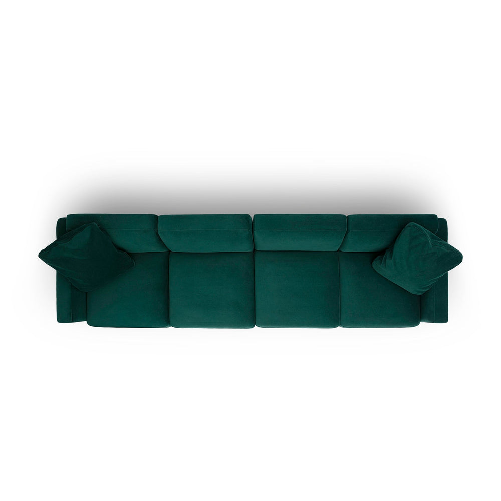 Perry Modular Sofa (96"-124") - Deep Green / 124"