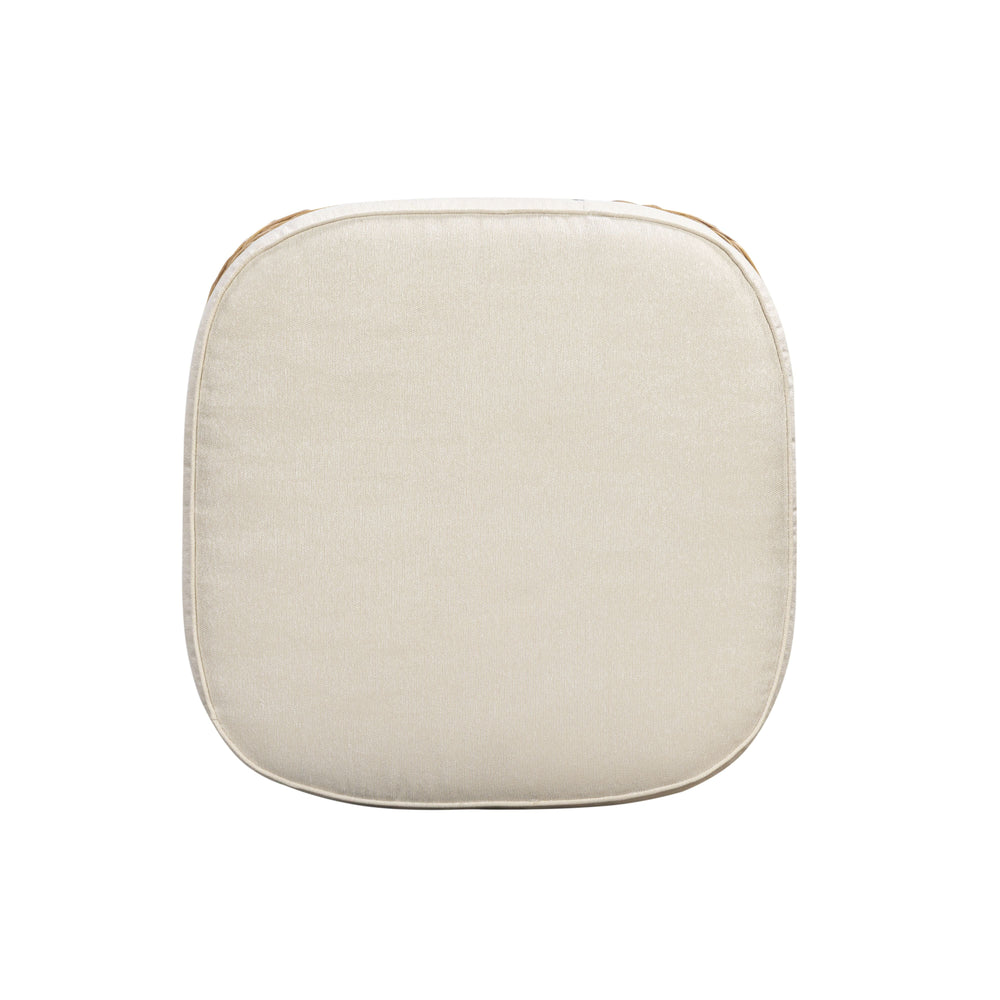 Axel Boucle Outdoor Ottoman - Cream