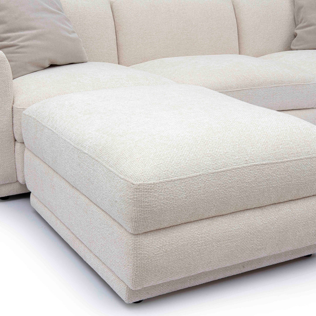 Perry 4-Piece Cream Performance Chenille Modular Sectional