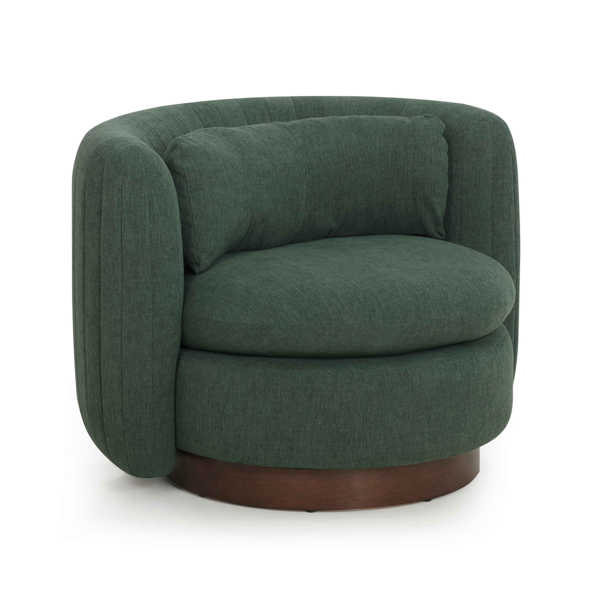 Nura Swivel Accent Chair - Forest Green