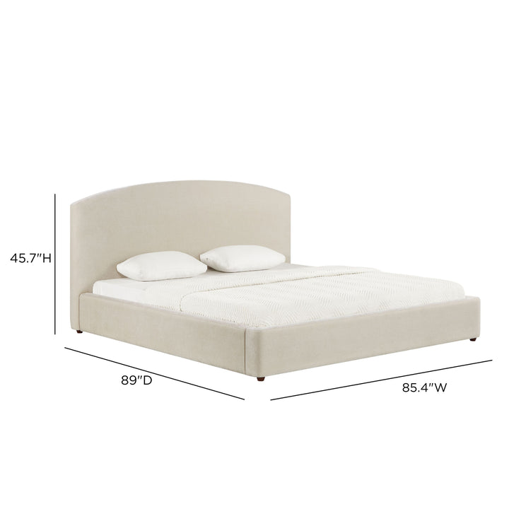Leah Cream Performance Chenille Bed - King