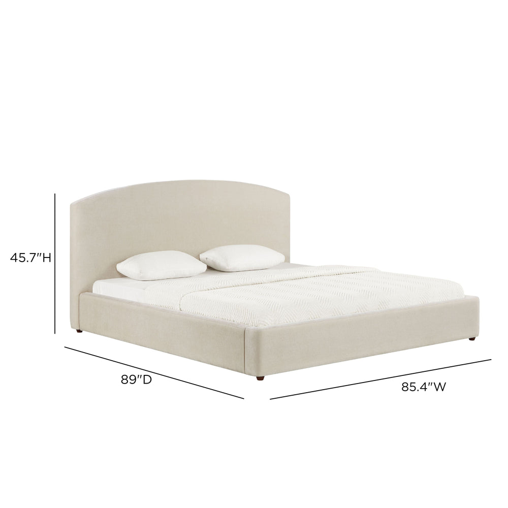 Leah Cream Performance Chenille Bed - King