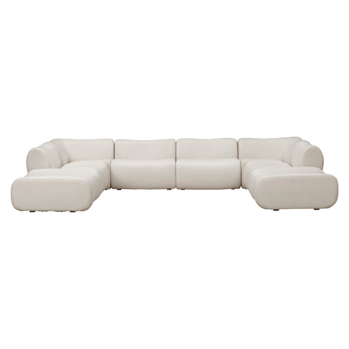 Zenith 8-Piece Contract-Grade Upcycled Fabric Modular U-Sectional