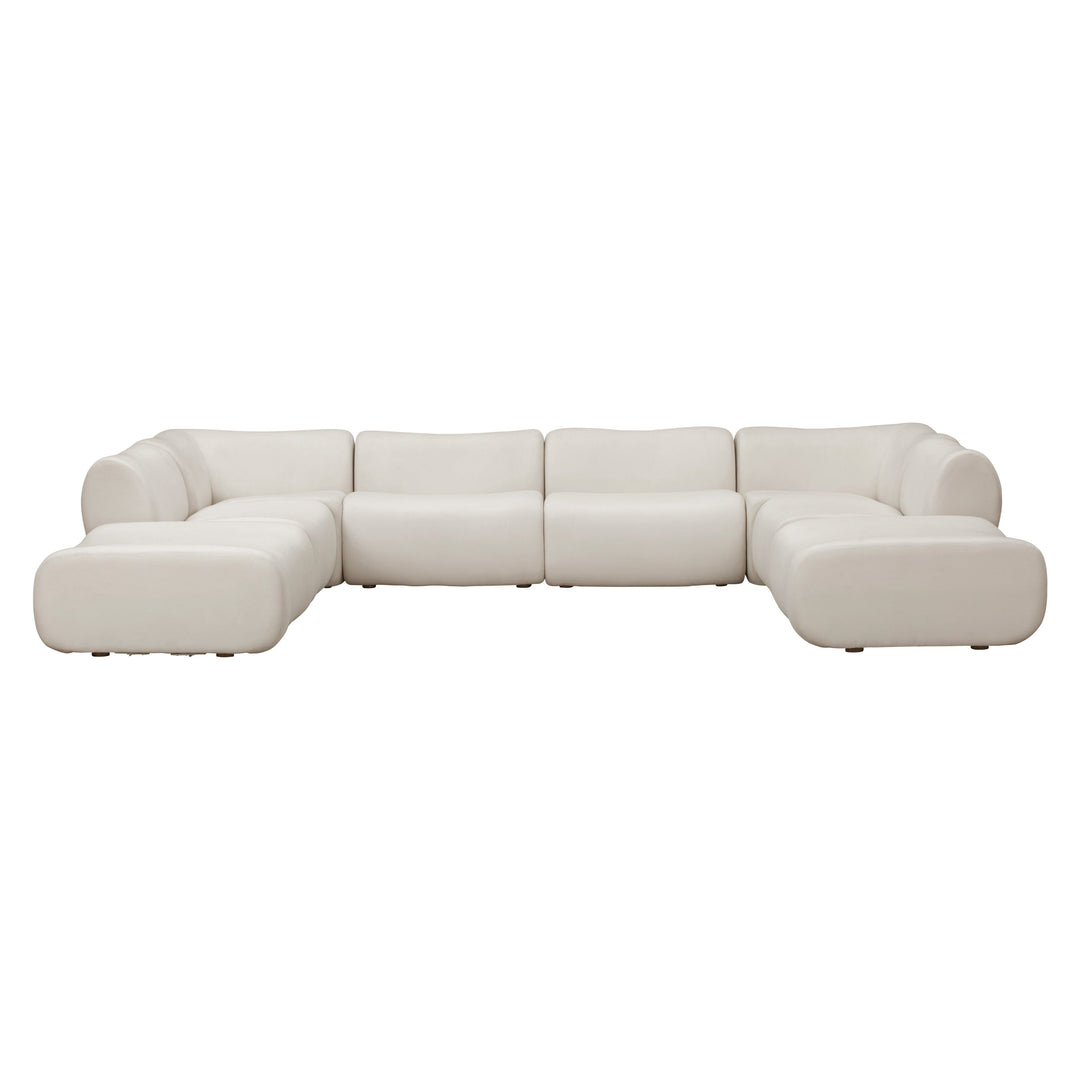 Zenith 8-Piece Contract-Grade Upcycled Fabric Modular U-Sectional