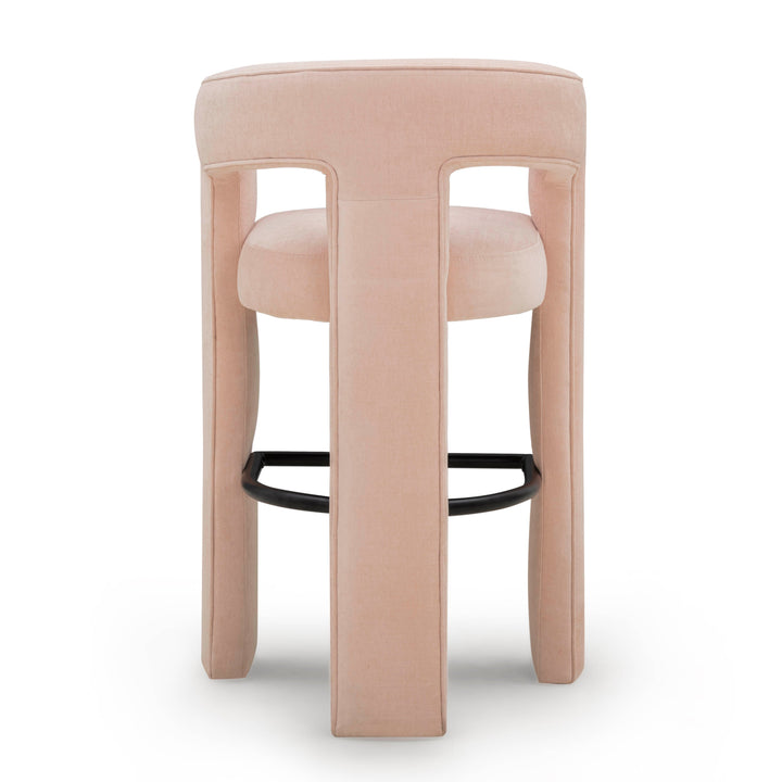 Malone Performance Chenille Stool - Blush / Bar Height