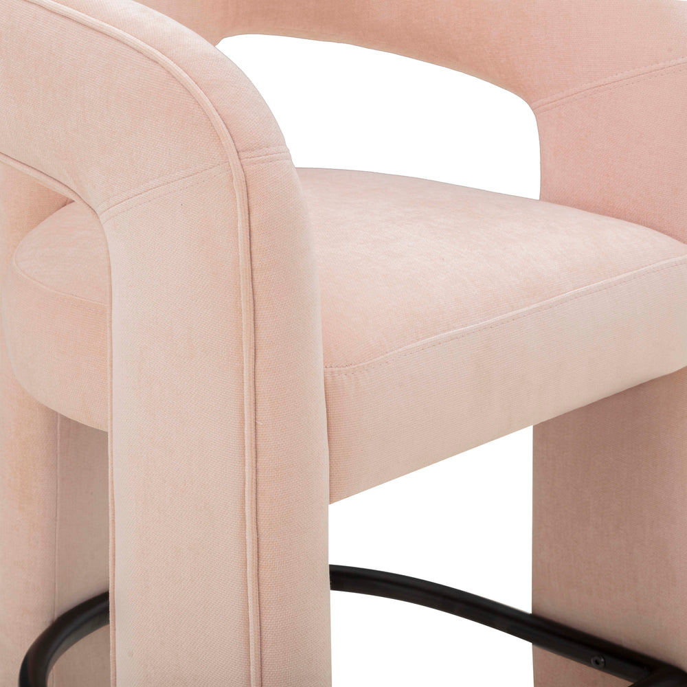 Malone Performance Chenille Stool - Blush / Bar Height