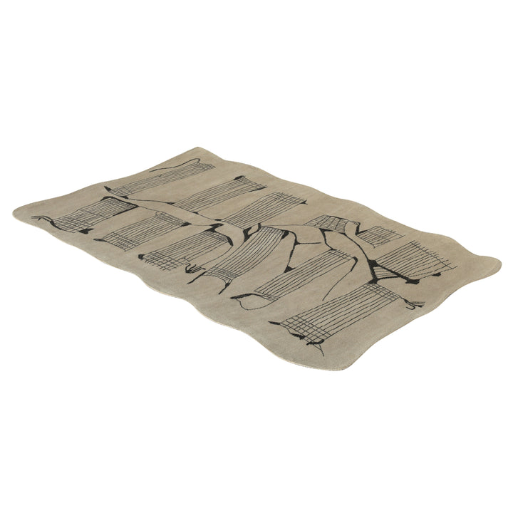 Mezzo Natural Hand Tufted Wool Area Rug 5&