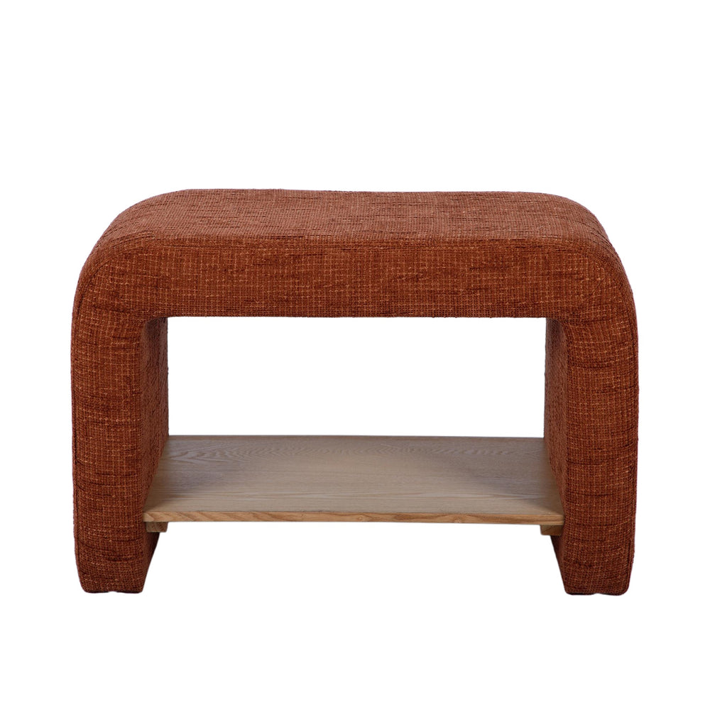 Alvie Railroad Chenille Storage Side Table