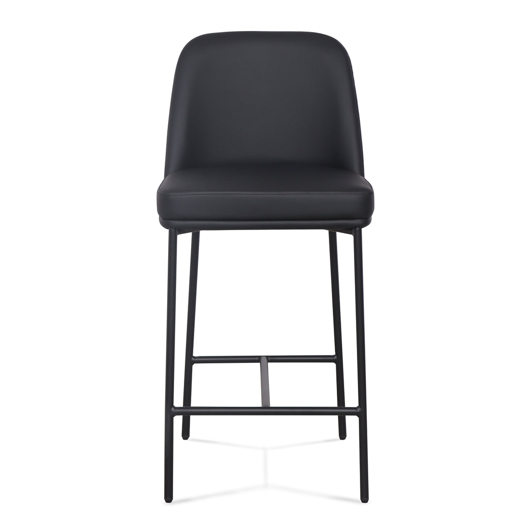 Sydney Black Performance Vegan Leather Counter Stool - Set of 2