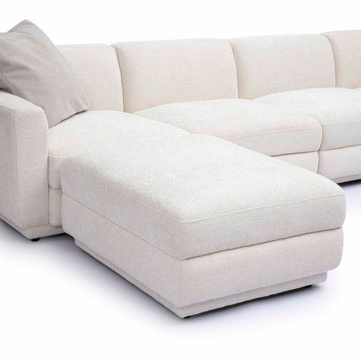 Perry 6-Piece Cream Performance Chenille Modular U-Sectional