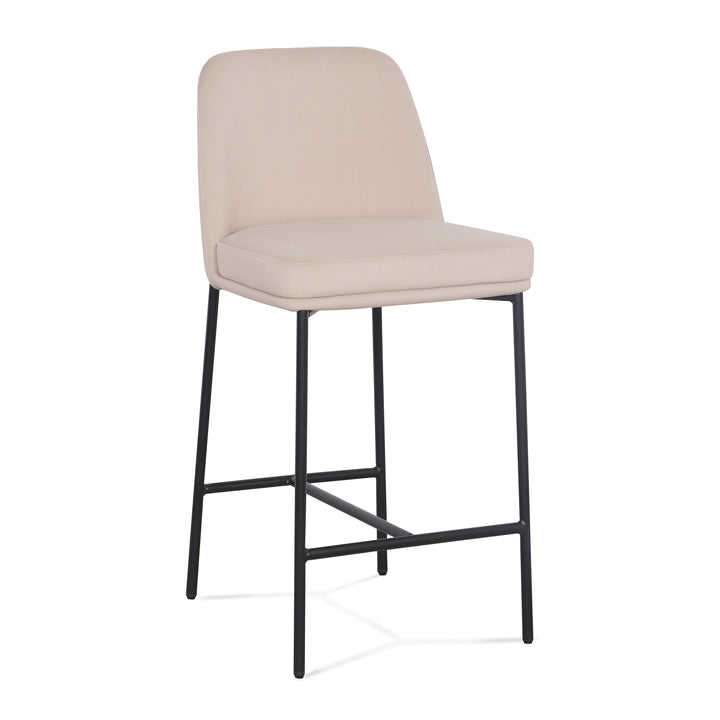 Sydney Taupe Performance Velvet Counter Stool - Set of 2