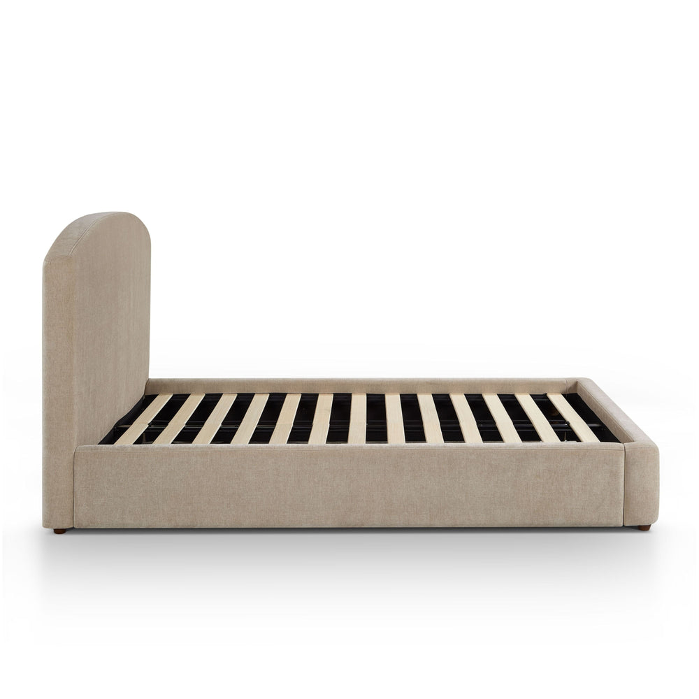 Leah Taupe Performance Chenille Bed - Queen