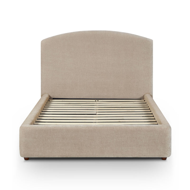 Leah Taupe Performance Chenille Bed - 48" Three Quarter XL