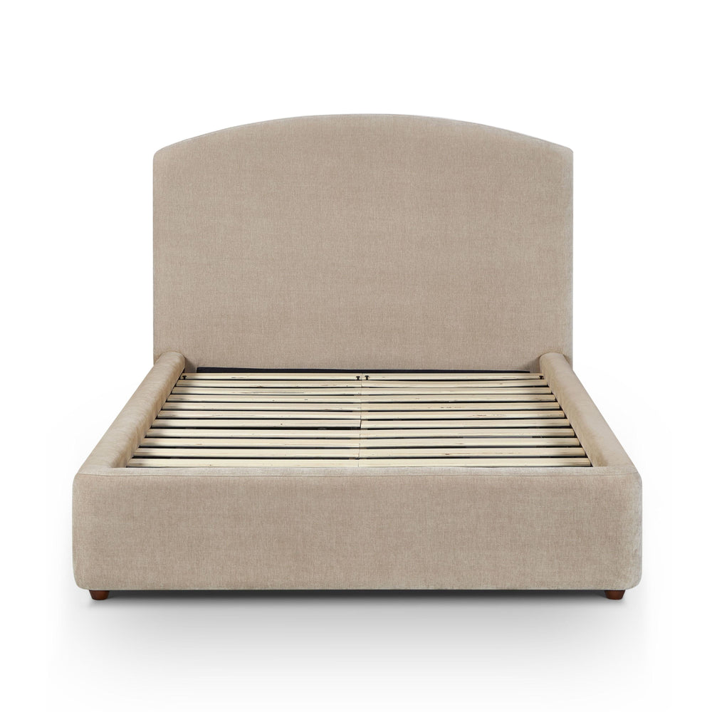 Leah Taupe Performance Chenille Bed - 48" Three Quarter XL