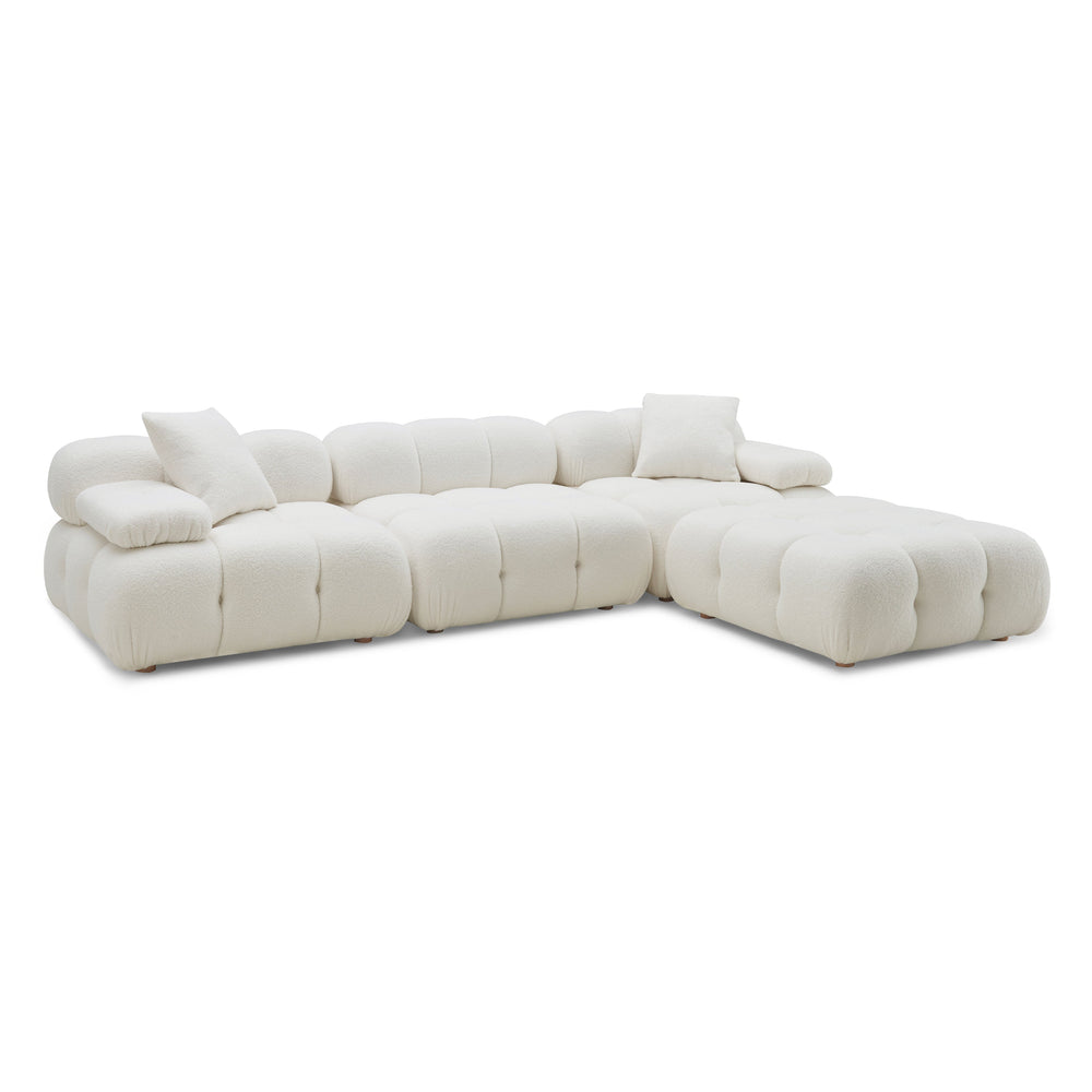 Calliope 4-Piece Performance Modular Sectional - Cream