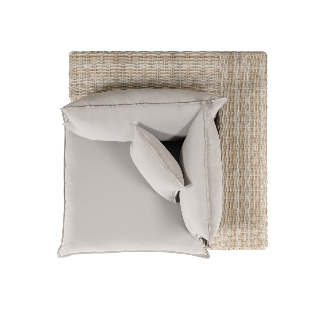 Cali Performance Fabric & Wicker Outdoor Corner Chair