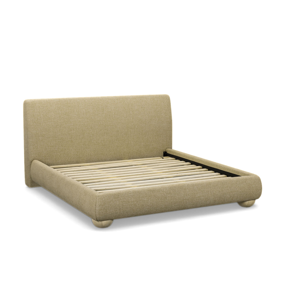Rayne Honey Textured Fabric Bed - King