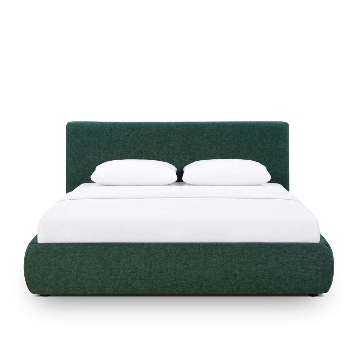 Isla Upholstered Bed - Forest Green / Queen