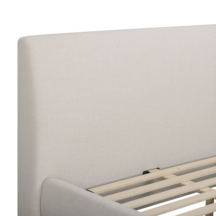 Rayne Cream Textured Fabric Bed - Queen
