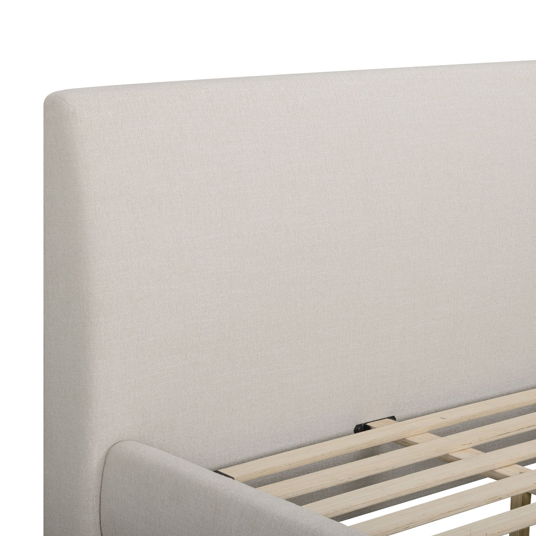 Rayne Cream Textured Fabric Bed - Queen