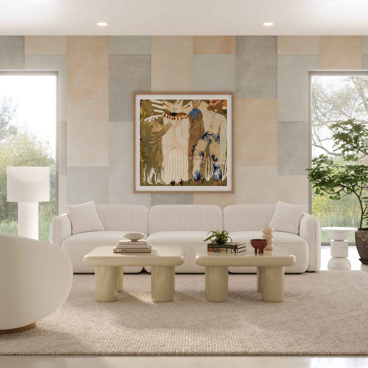 Travie 112" Modular Sofa - White Sand