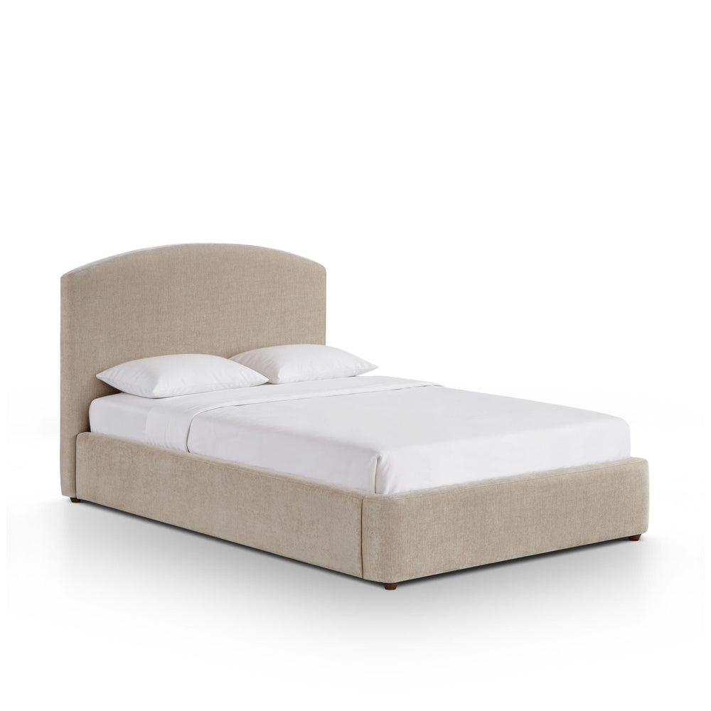 Leah Taupe Performance Chenille Bed - 48" Three Quarter XL