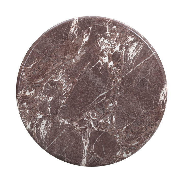 Juju Faux Marble Indoor/Outdoor Round Coffee Table (24"-32") - Red Levanto / Large