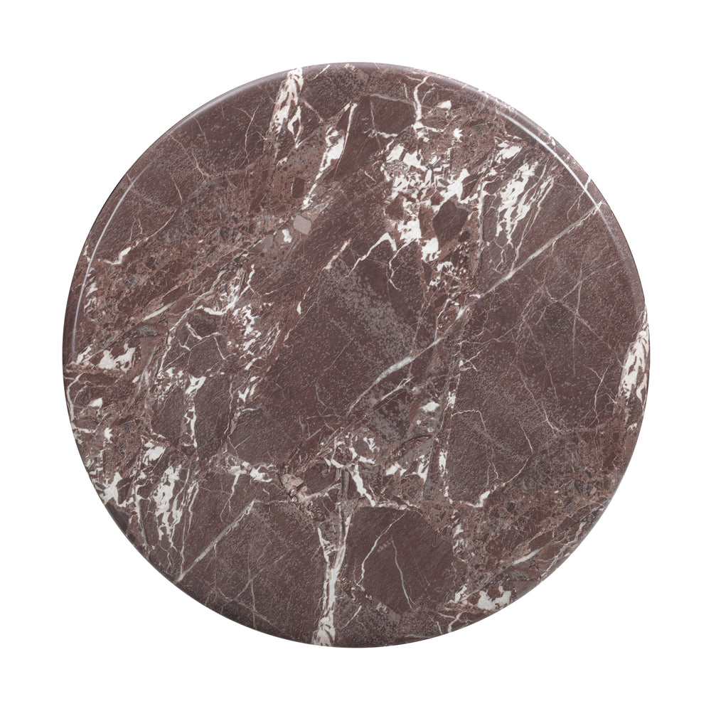 Juju Faux Marble Indoor/Outdoor Round Coffee Table (24"-32") - Red Levanto / Large