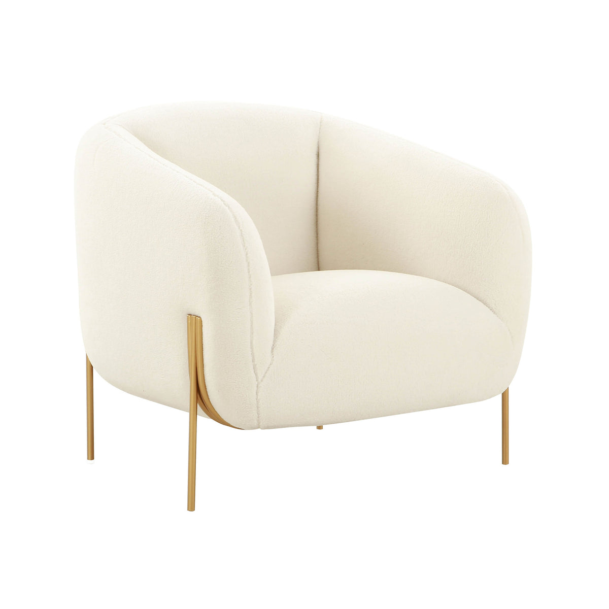 Kandra Cream Performance Vegan Shearling Accent Chair by Inspire Me! Home Decor
