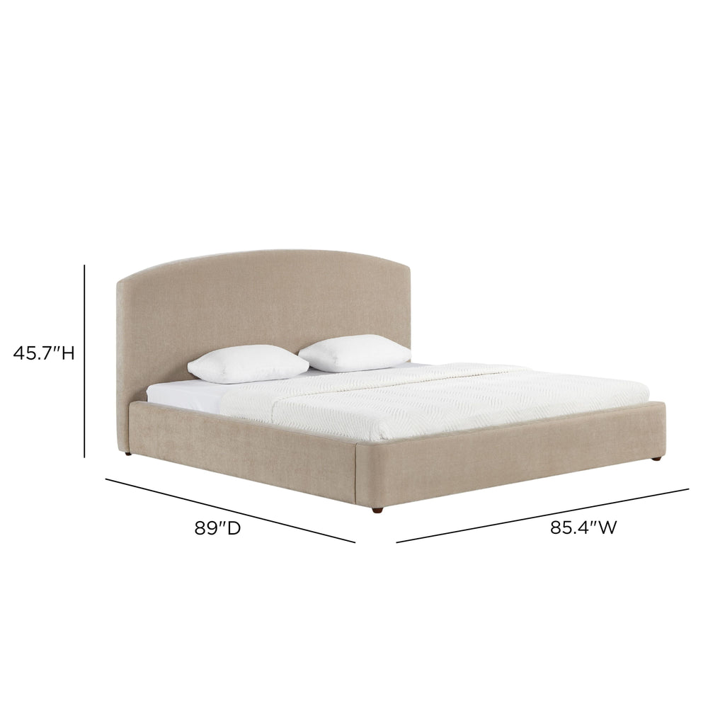 Leah Taupe Performance Chenille Bed - King