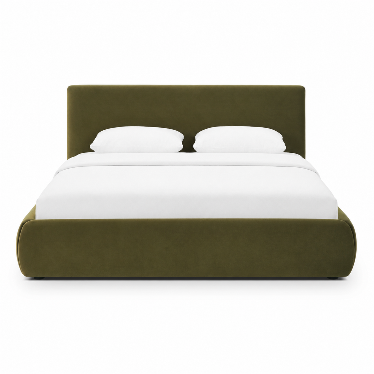 Isla Upholstered Bed - Green / Queen