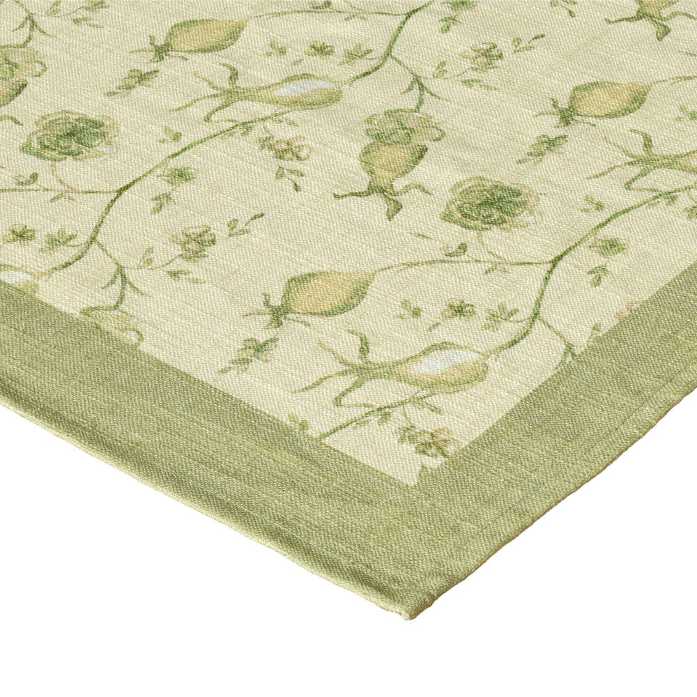 Dolce Olive Green Natural Cotton Table Cloth - 70" x 160"