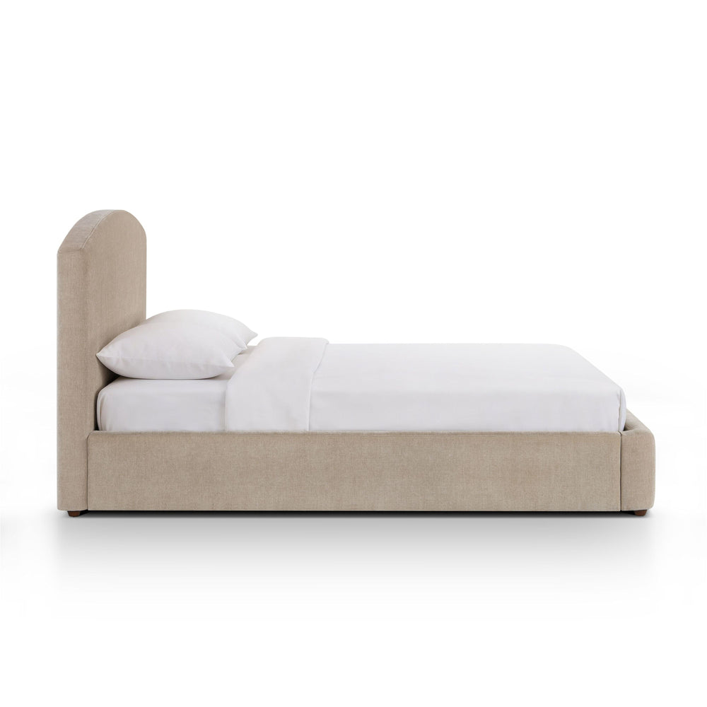 Leah Taupe Performance Chenille Bed - 48" Three Quarter XL