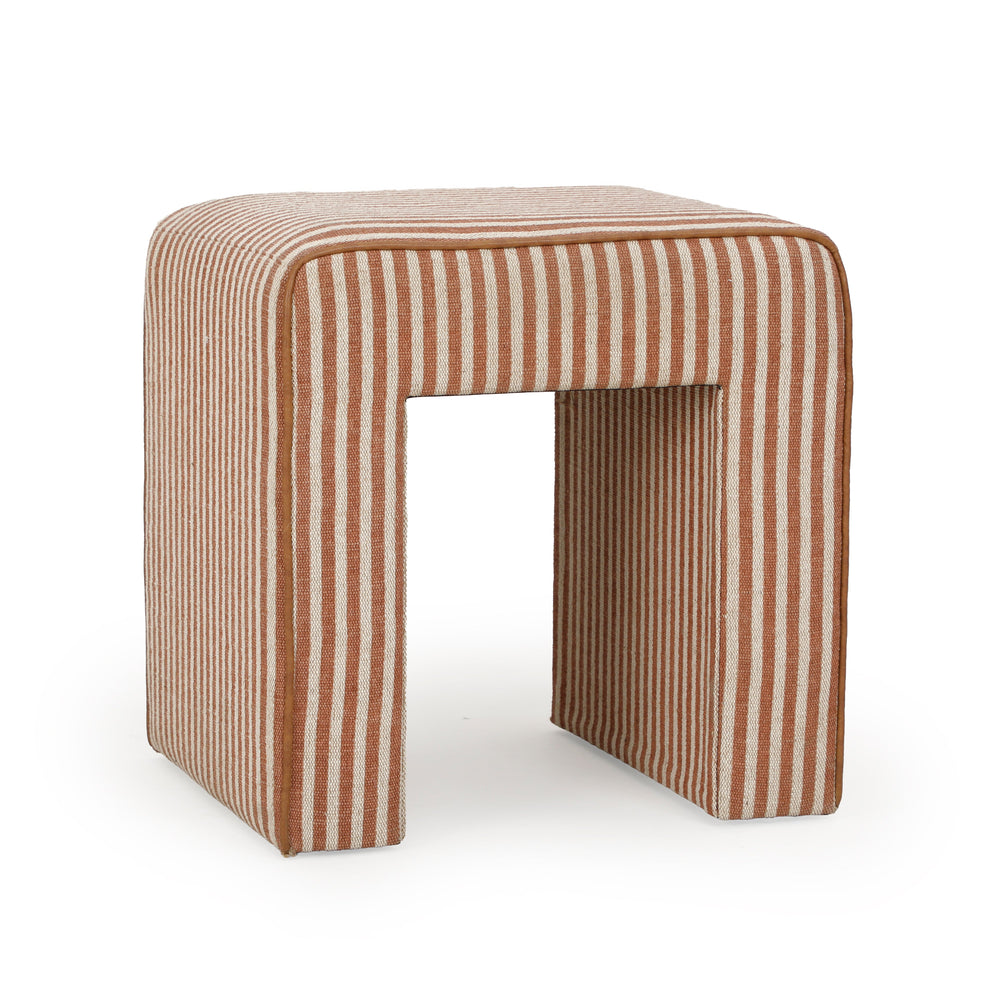 Byron Square Cotton Jute Ottoman