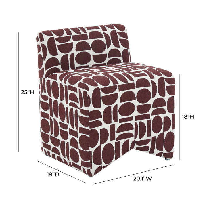 Pippa Accent Stool - Merlot