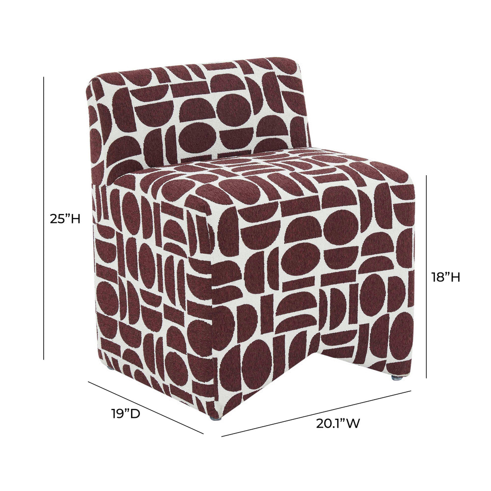 Pippa Accent Stool - Merlot