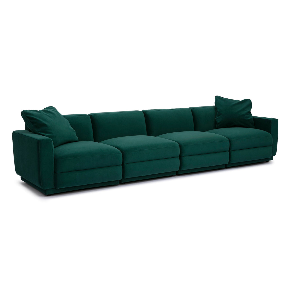 Perry Modular Sofa (96"-124") - Deep Green / 124"